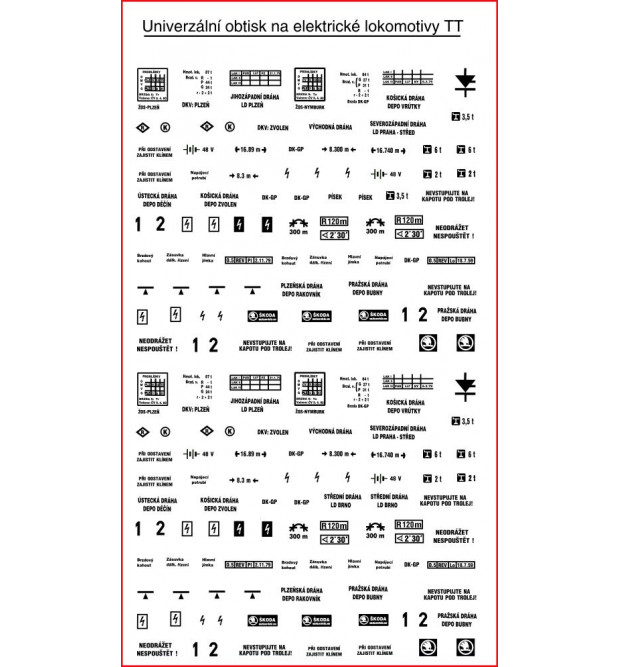 Univerzálny popis na dve rôzne elektrické lokomotívy