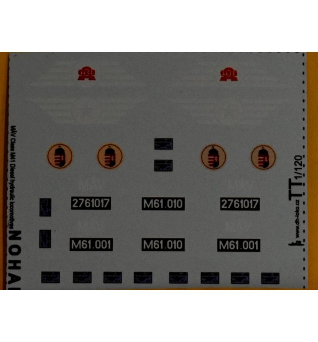 Popis dieselovej lokomotívy M61.010 "MÁV" - NOHAB - (TT)